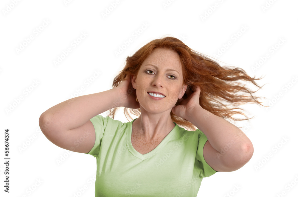 Hübsche rothaarige Frau Portrait Hübsche rothaarige Frau Portrait