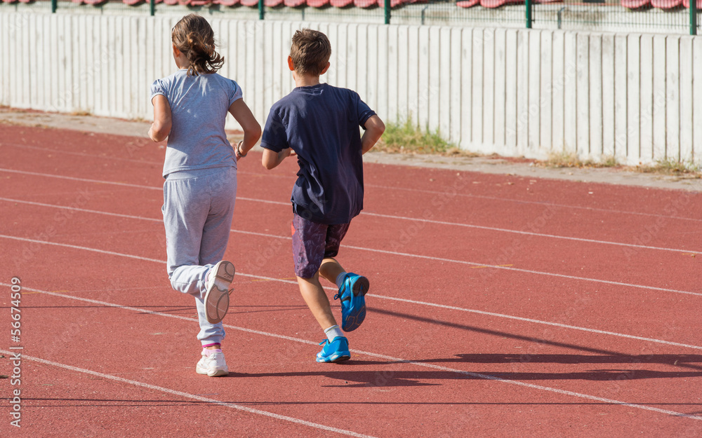 Fototapeta premium kid's running