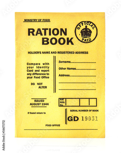 1944 war time ration book