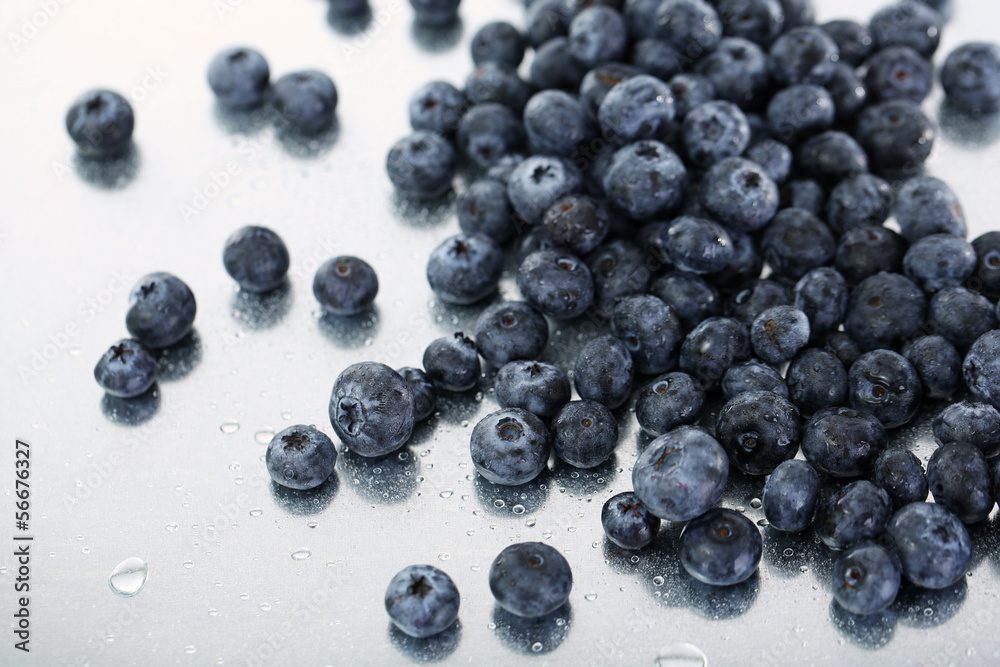 Blueberries on metal background Blueberries on metal background