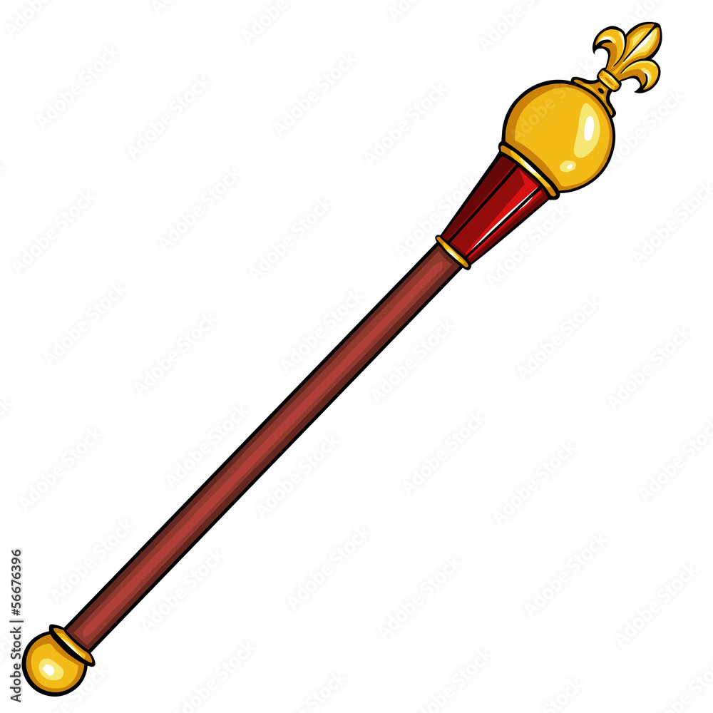 vector cartoon royal scepter