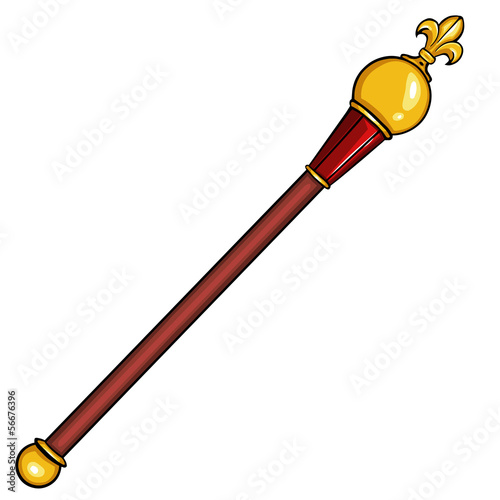 vector cartoon royal scepter