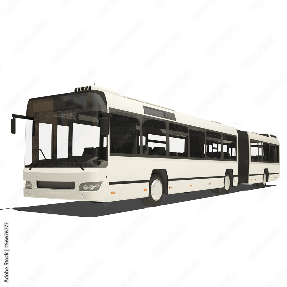 White trambus isolated