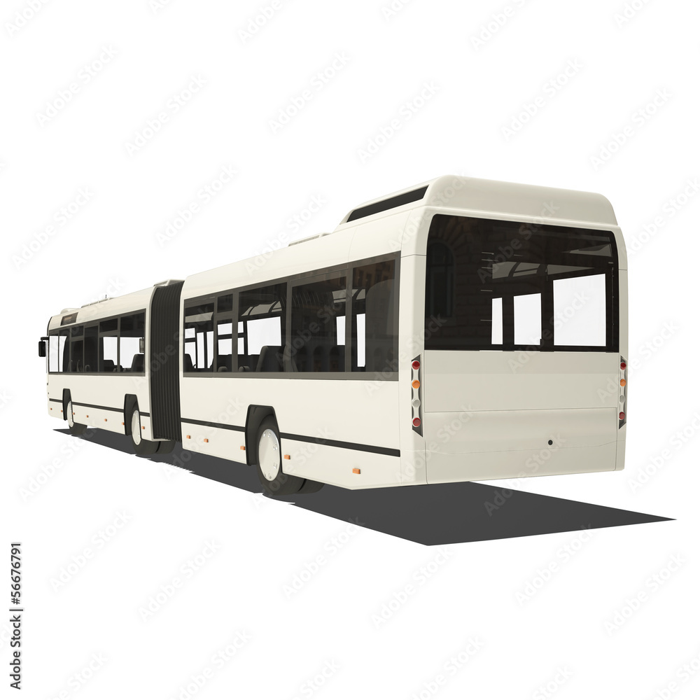 White trambus isolated
