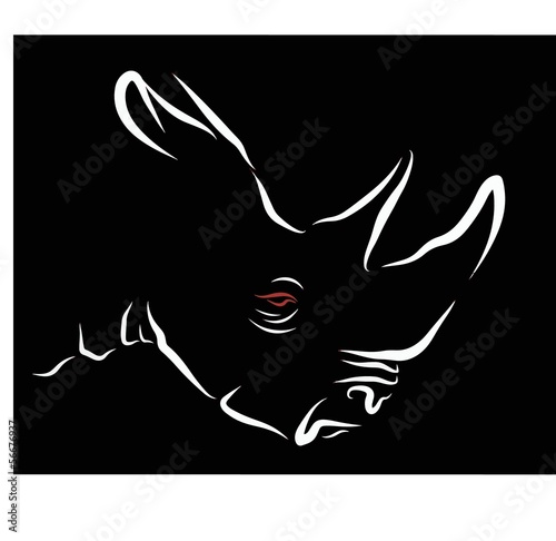 Rhinoceros Line Art