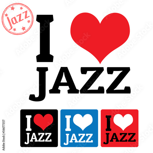 Photography I love Jazz sign and labels