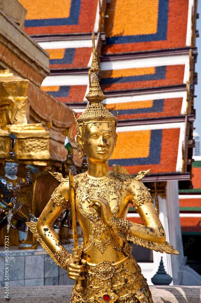 thai angle statue in thai temple