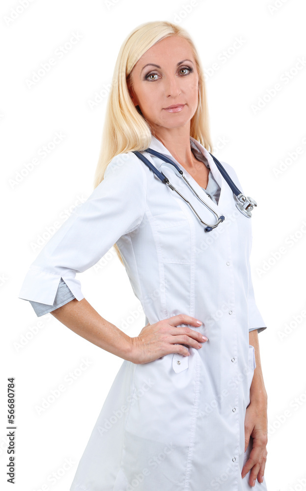 Medical worker isolated on white Medical worker isolated on white