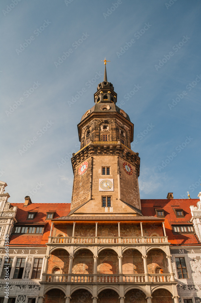 Dresden Castle (Schloss) and clock tower, Germany