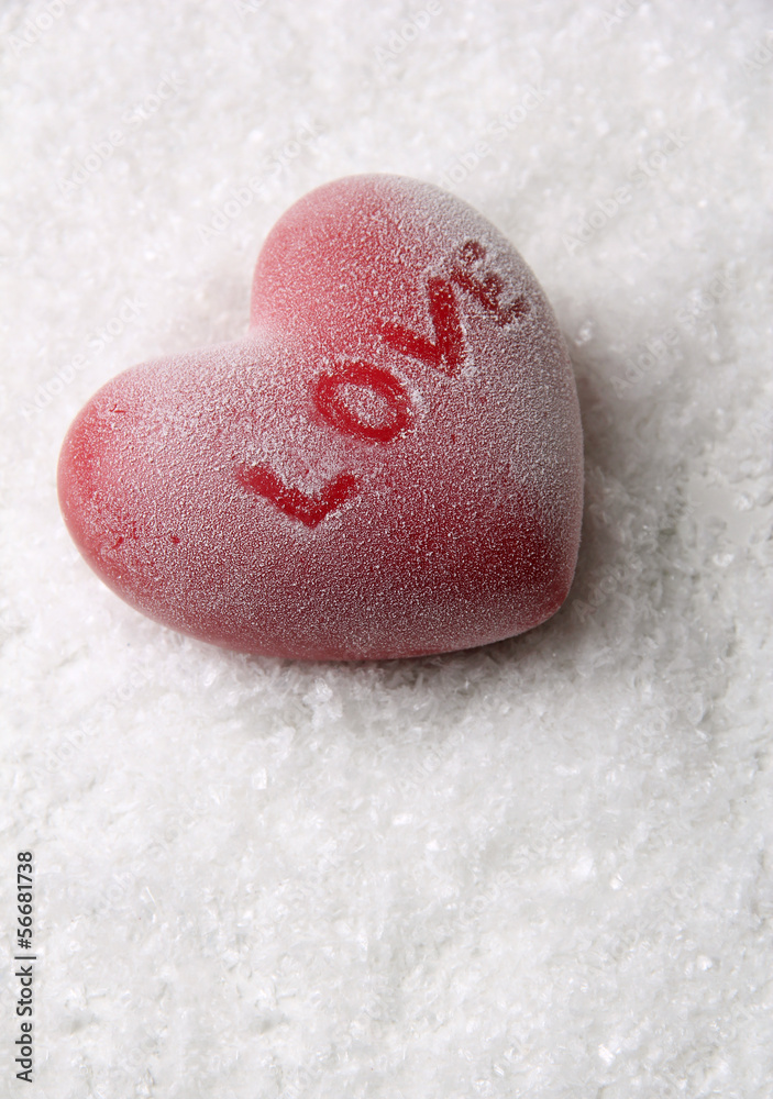 Heart in snow Heart in snow