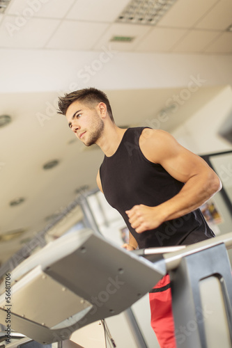 Young man in the gym