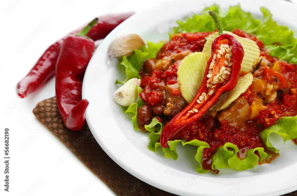 Chili Corn Carne - traditional mexican food, Chili Corn Carne - traditional mexican food,