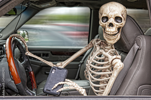 Skeleton Texting and Driving