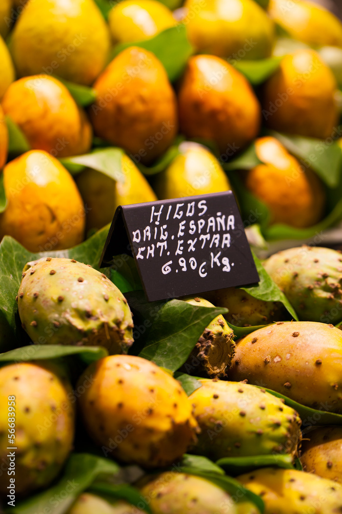 A photo of Cactus fruits on a market