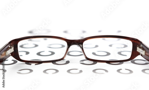 Brille auf Sehtest