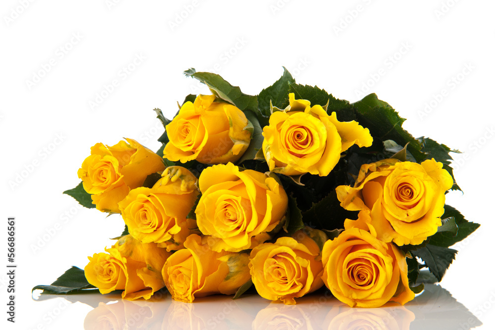 Fototapeta premium Bouquet yellow roses