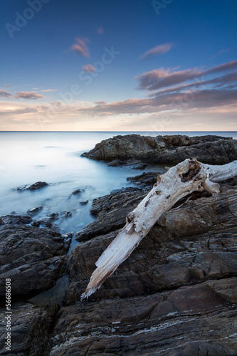 Sunset beach french riviera photo