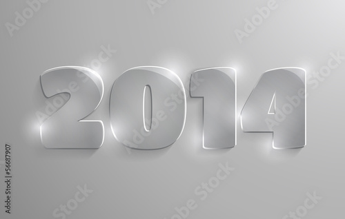 Happy New Year 2014 greeting card