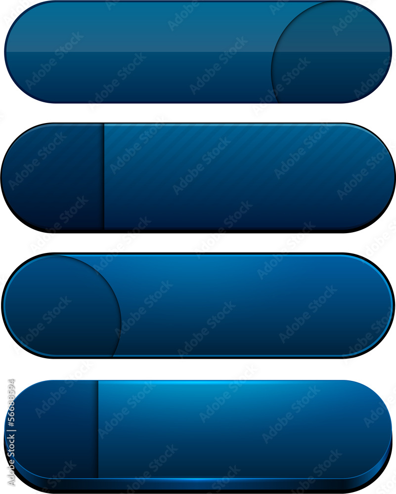 Dark-blue high-detailed modern web buttons. Dark-blue high-detailed modern web buttons.