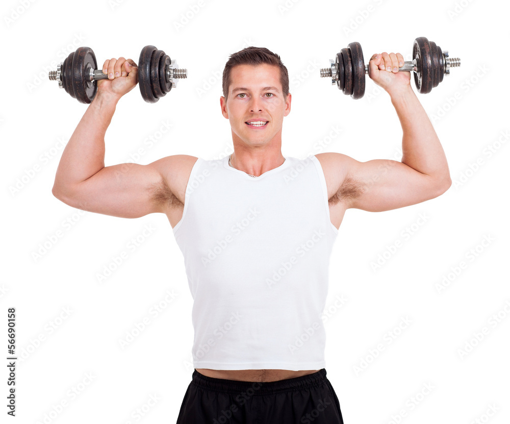 muscular man showing muscles muscular man showing muscles