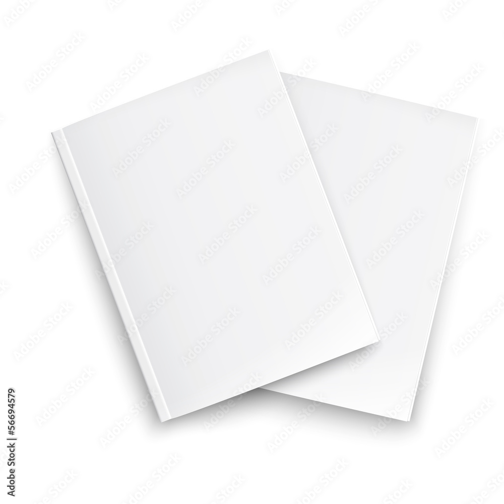 Couple of blank closed magazines template. Couple of blank closed magazines template.