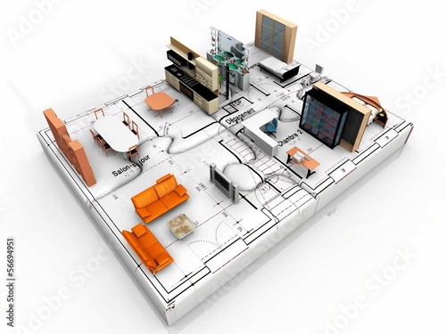 Φωτογραφία the beautiful house on puzzle.