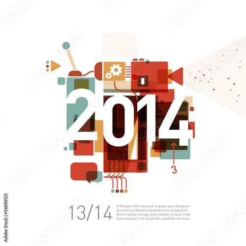 2014 colorful graphic design background
