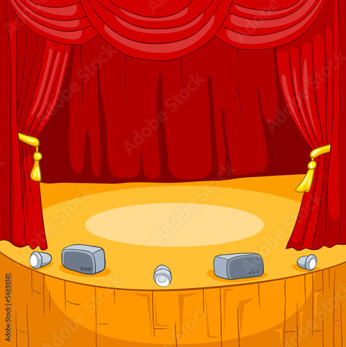 Theater Stage Cartoon