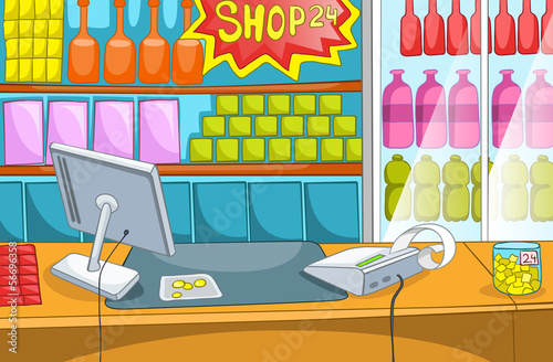 Supermarket Cartoon