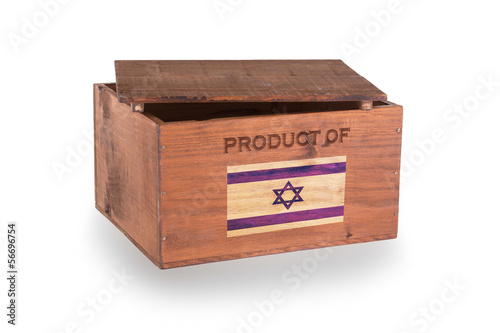 Wooden crate isolated on a white background