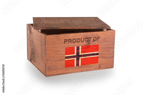 Wooden crate isolated on a white background