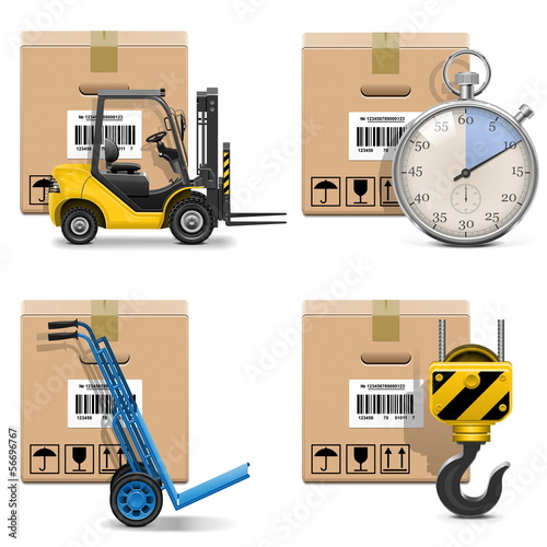 Vector Shipment Icons Set 12