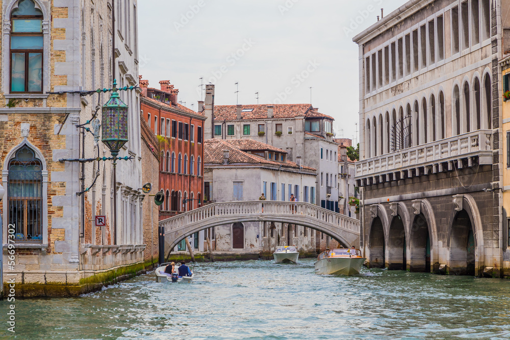 Grand Canal and palaces in Venice, Italy