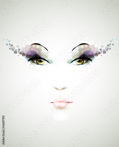 the young female face