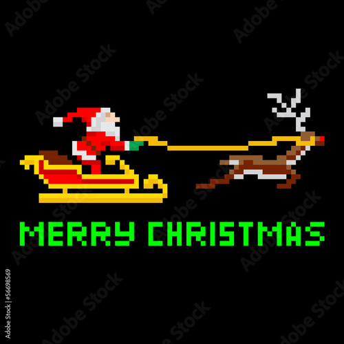 Retro pixel art Christmas S...
