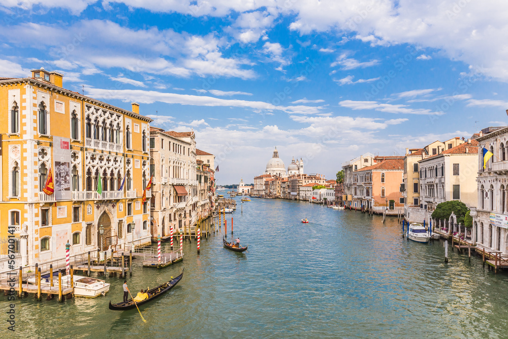 Grand Canal on sunny day, Venice