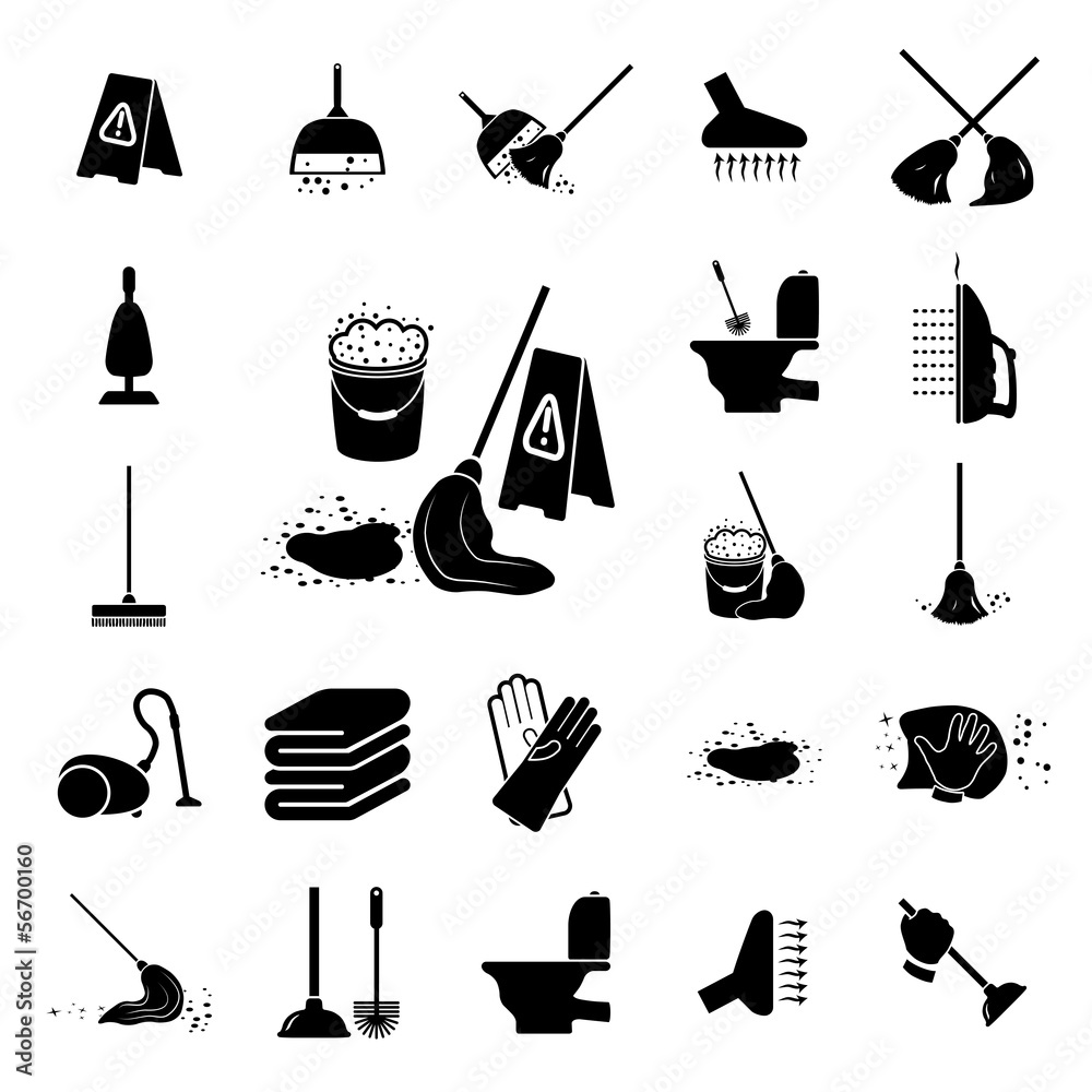 Icons set Cleaning