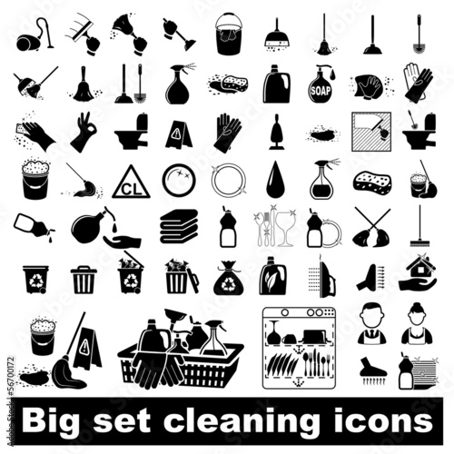Big set Cleaning Icons