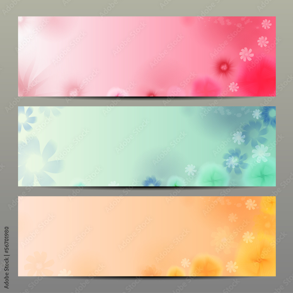 Abstract Flower Vector Background / Brochure Template / Banner.