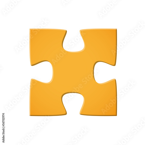 Puzzleteil gelb
