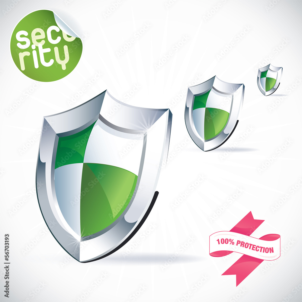 Clean Glossy Shield Illustration, Sign, Symbol, Button, Badge Clean Glossy Shield Illustration, Sign, Symbol, Button, Badge
