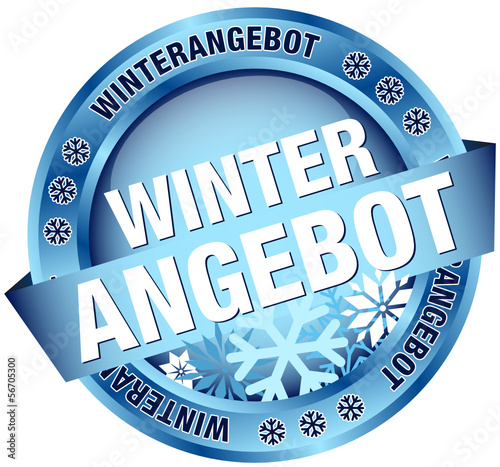 Button Banner "Winterangebot" blau
