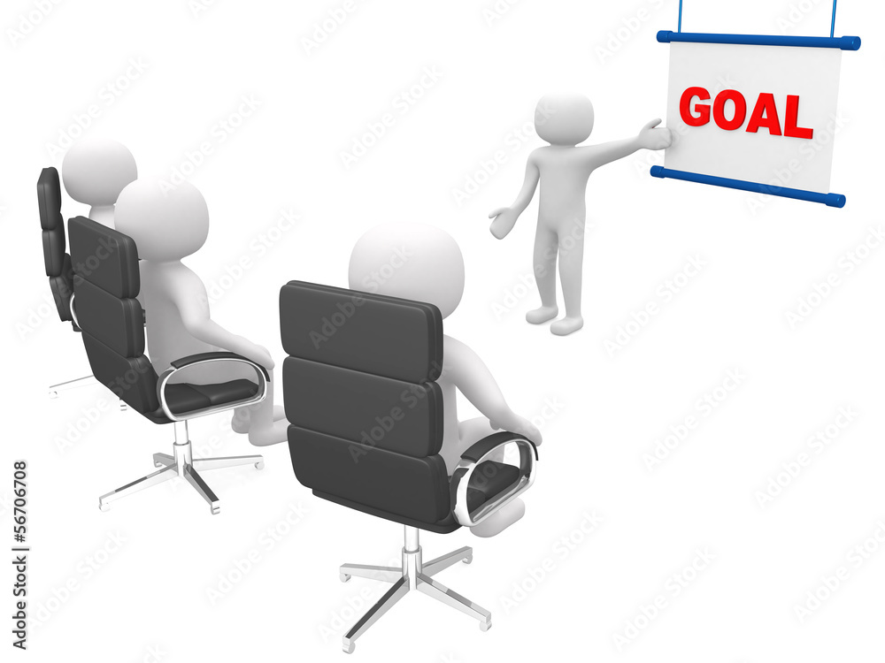 Goal concept.Isolated on white background.3d rendered Goal concept.Isolated on white background.3d rendered