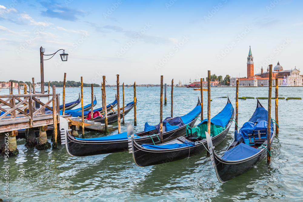 gondola boats in Venice, Italy