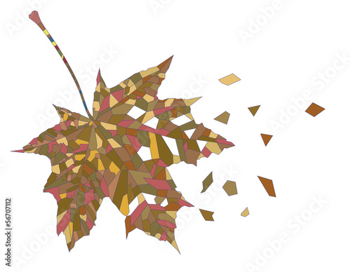 mosaic autumn leaf