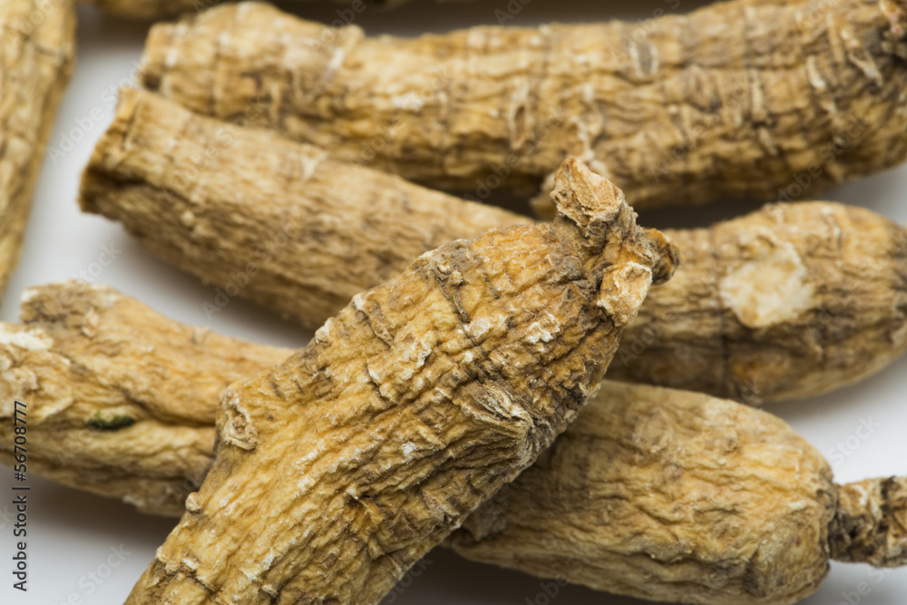 dry ginseng roots