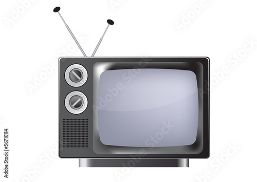 vintage TV. Illustration on white background