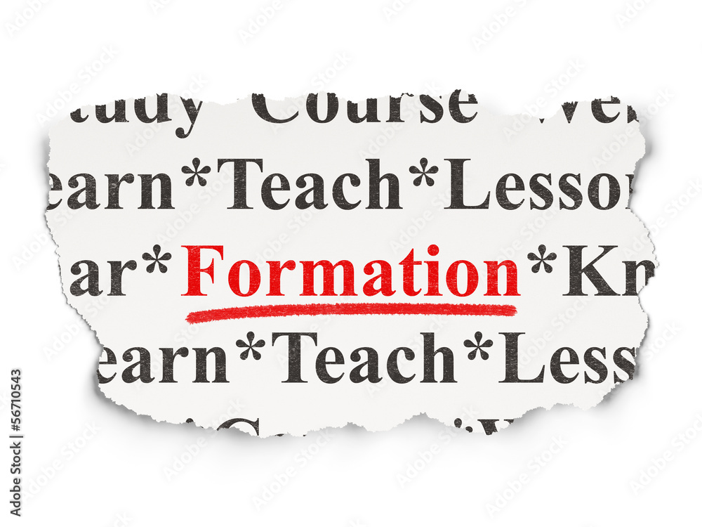 Education concept: Formation on Paper background Education concept: Formation on Paper background