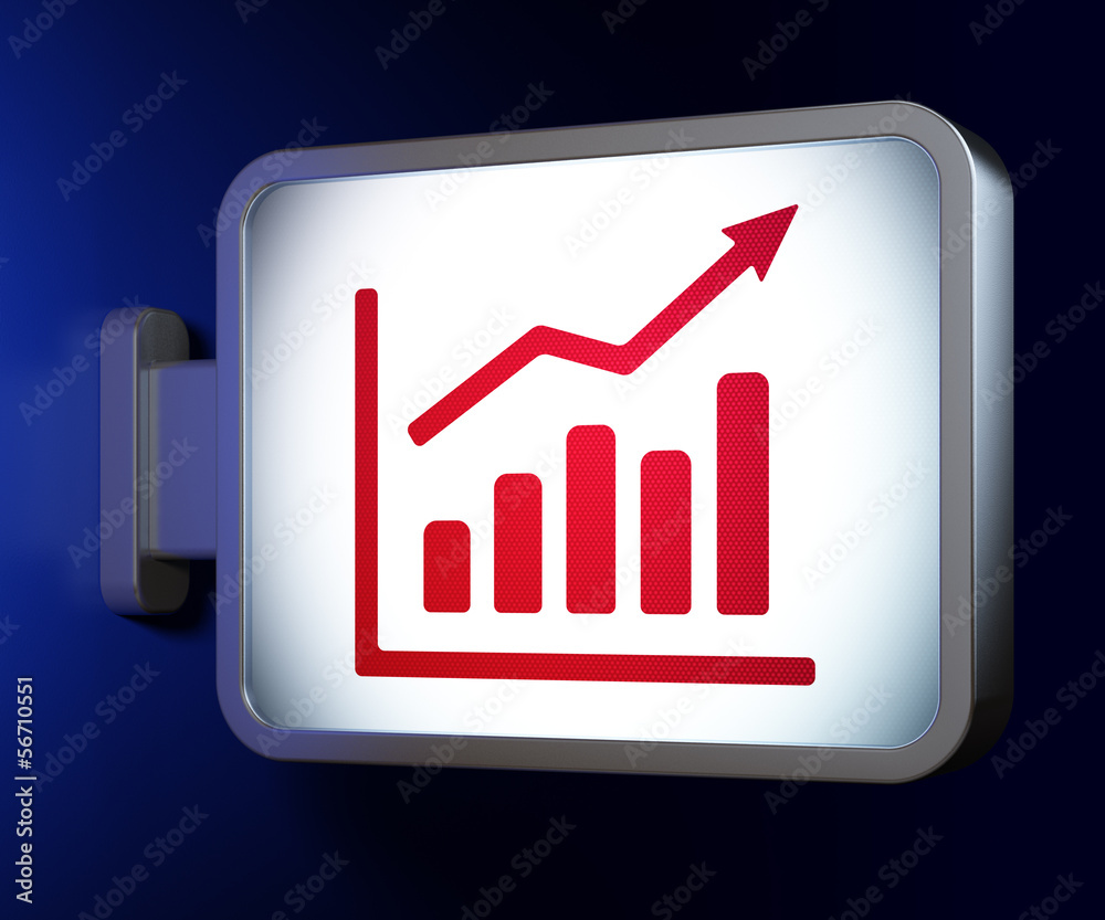 News concept: Growth Graph on billboard background News concept: Growth Graph on billboard background