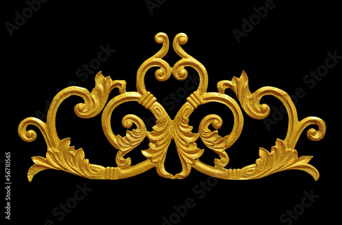 Ornament of gold plated vintage floral ,victorian Style